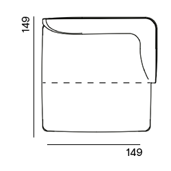 Aku Made to Order / Divan medium arm right