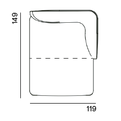 Aku Made to Order / Divan small arm right