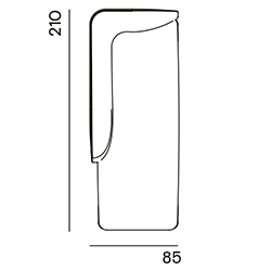 Aku op maat gemaakt / Longchair large arm links