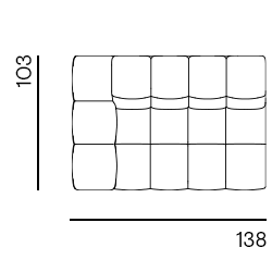 Dot Made to Order / 1,5-seat arm left