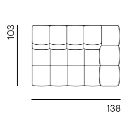 Dot Made to Order / 1,5-seat arm right