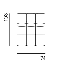 Dot Made to Order / 1-seat no arms