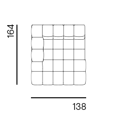 Dot Made to Order / Divan medium arm left