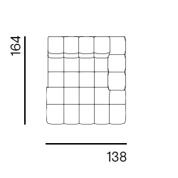 Dot Made to Order / Divan medium arm right