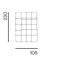 Dot Made to Order / Longchair medium arm left