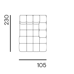 Dot Made to Order / Longchair medium arm right