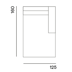 Edge op maat gemaakt / Divan medium arm rechts