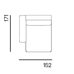 Lou Made to Order / Divan medium arm left