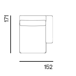 Lou Made to Order / Divan medium arm right